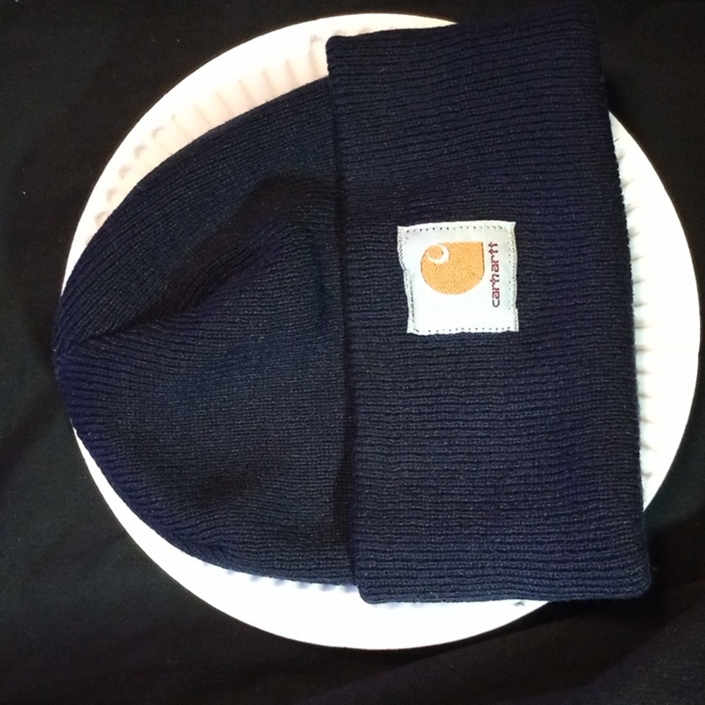 Men's Carhartt Beanie,Dark Navy, OSFA, High Cuff, Lite Signs Of Wear
